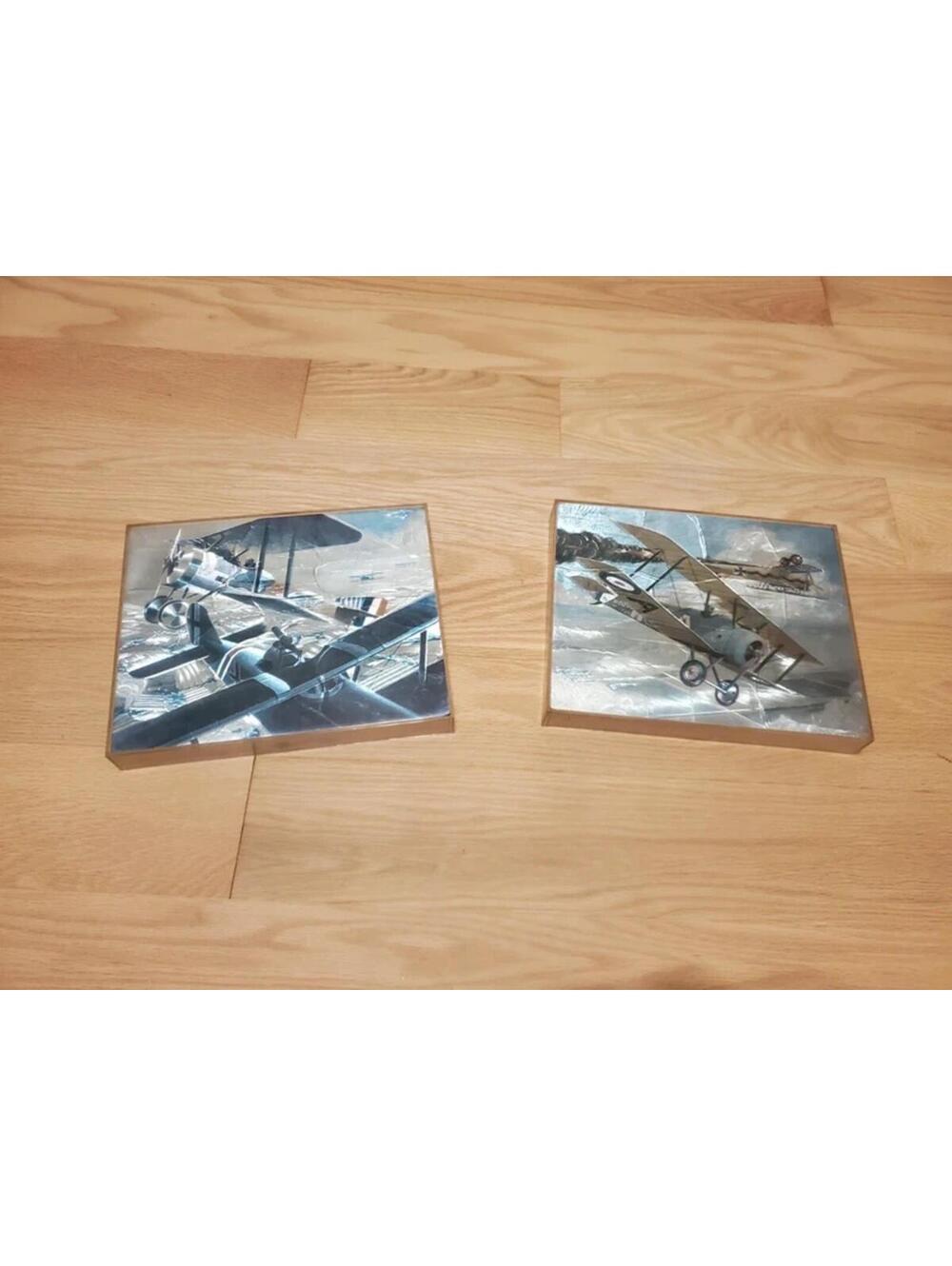 Vintage Fighter Jet Foil Art